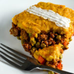 Indian spiced shepherd's pie with lamb and mashed red lentils in place of the more familiar potato topping - Diversivore.com