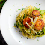 Scallops and Asparagus with Lemon Spaghettini - Diversivore.com