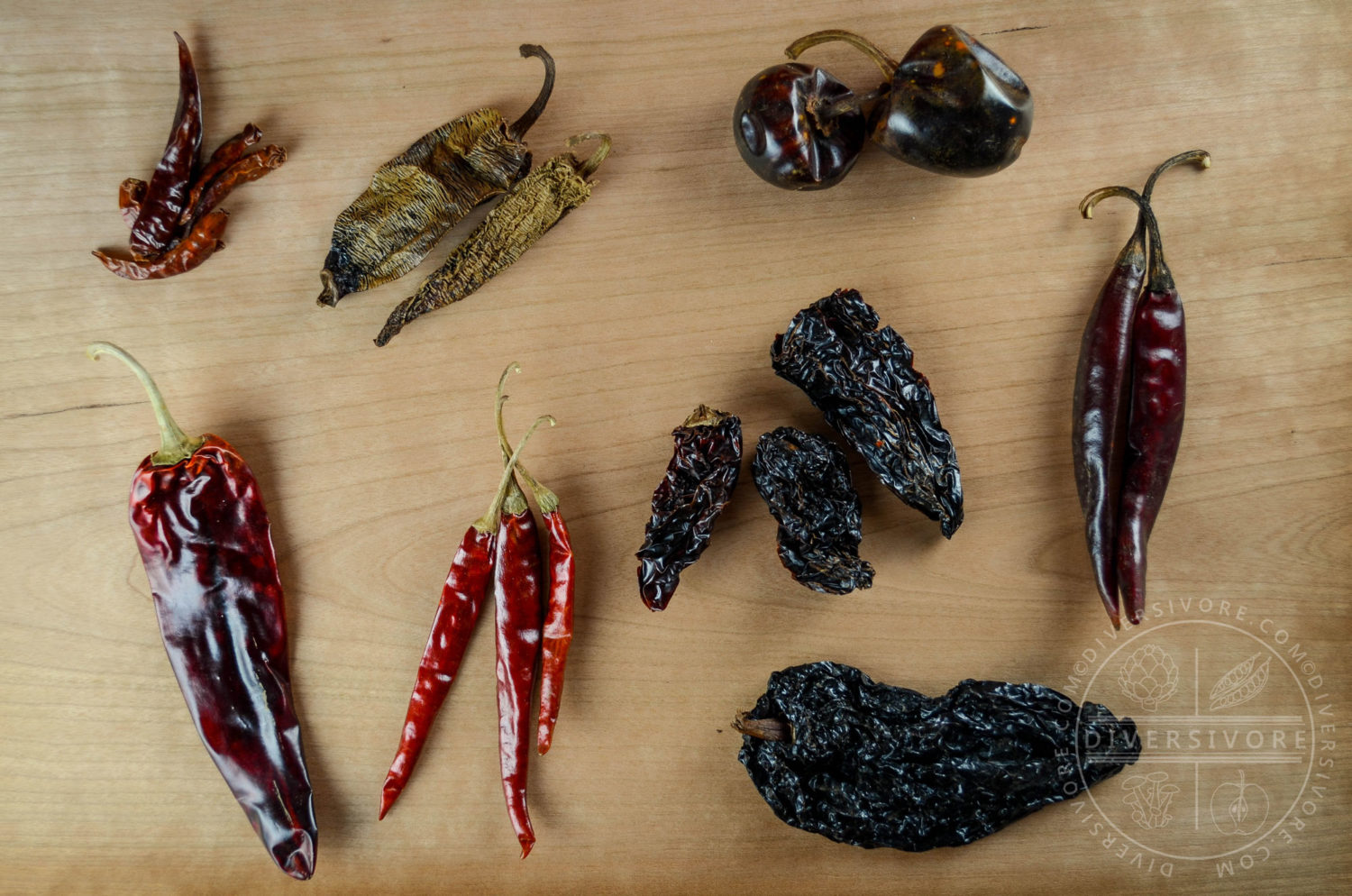 Various Dried Mexican Chilies - Diversivore.com