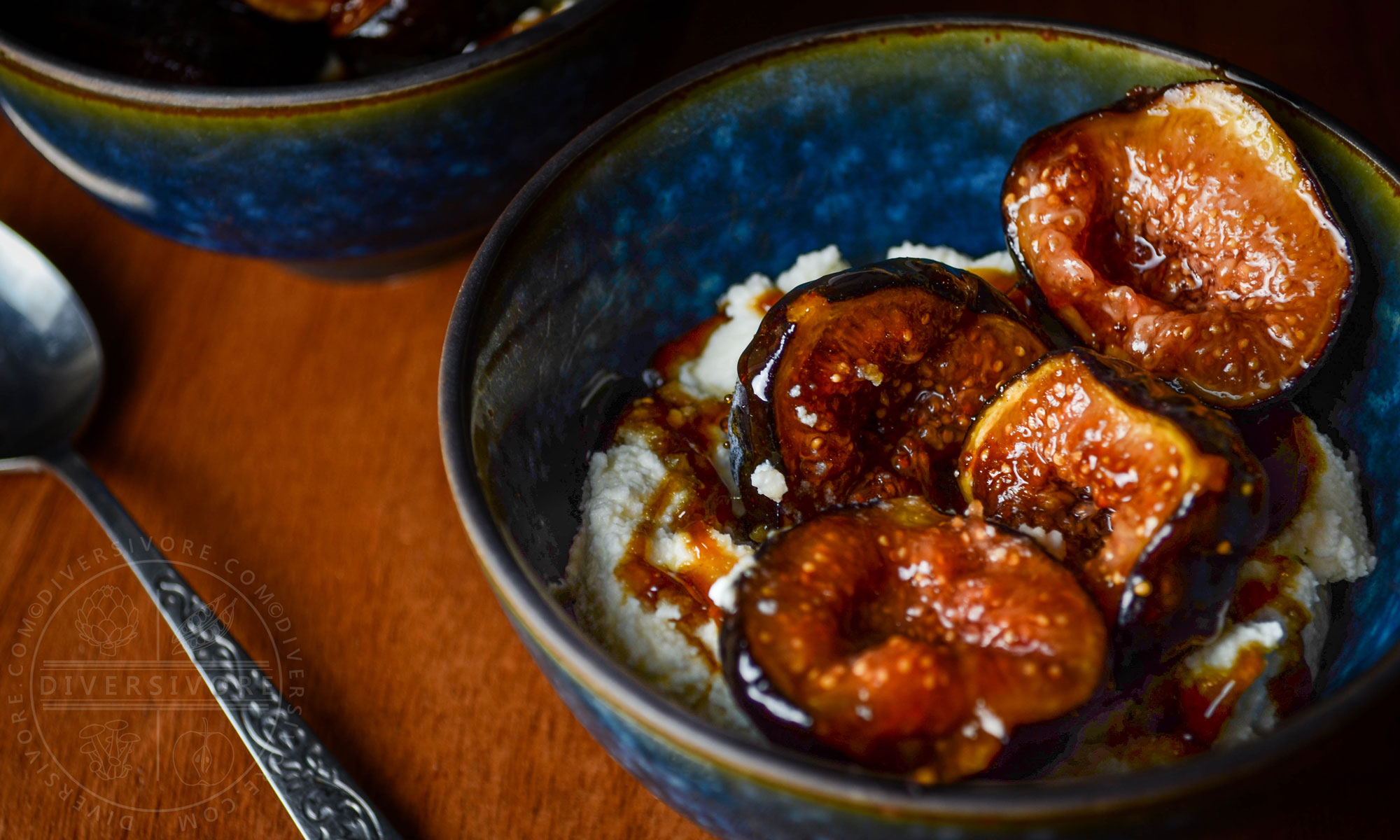 Featured image for “Mission Figs with Whisky Caramel and Ricotta”