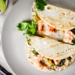 Spot Prawns and Rajas (Roasted Poblano Pepper Strips) in a Creamy Buttermilk or Jocoque sauce - Diversivore.com