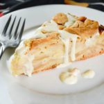 Swedish Apple Cake (or Swedish Apple Pie) - a simple pie crust bottom, apple and almond filling, and deliciously simple vanilla sauce - Diversivore.com