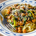 Chickpea and Gai Lan Spaghettini - Diversivore.com