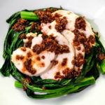 Poached Chicken and Choy Sum (Hakka-style) with Garlic and Ginger Sauce - Diversivore.com