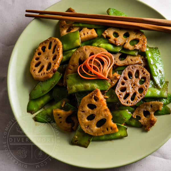 Stir-fried Snow Peas and Lotus Root