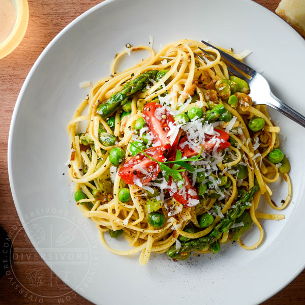 Pasta Primavera with fresh spring vegetables