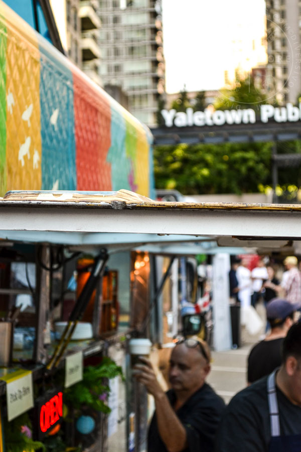 Chefs getting ready for the opening of the Chef Meets Truck food festival in Vancouver, BC