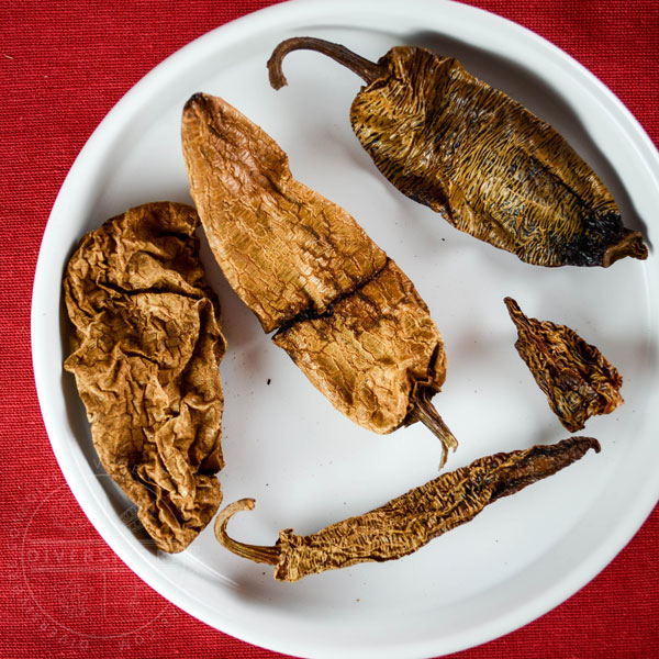 Chipotle meco chilies in a white dish