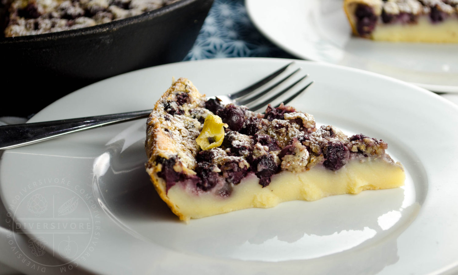 Saskatoon berry clafoutis - Diversivore.com