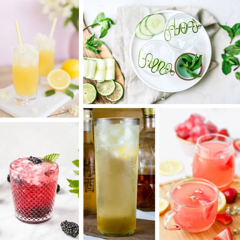 A roundup of cocktails made by a group of Canadian food bloggers