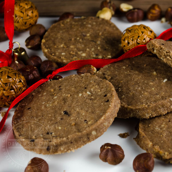 Chocolate Hazelnut Shortbread, made with simple ingredients