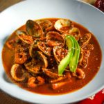 Mexican Seafood with Red Pipian Sauce - Diversivore.com