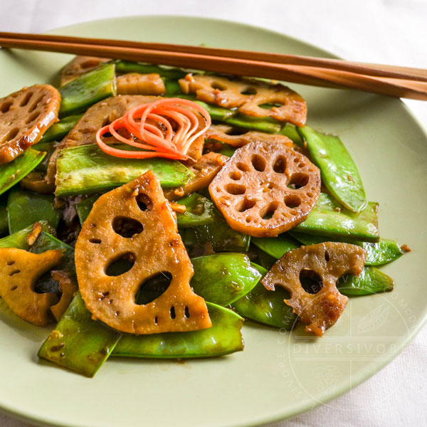 Stir-Fried Lotus Root & Snow Peas