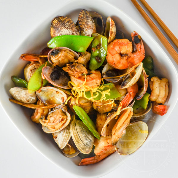 Shrimp and Clams with a Black Bean and Citrus Sauce