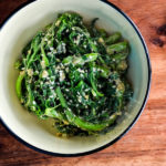 Shungiku-no-Goma-ae - Japanese Garland Chrysanthemum salad