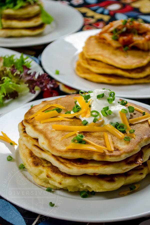 Savory Pancakes with four variations