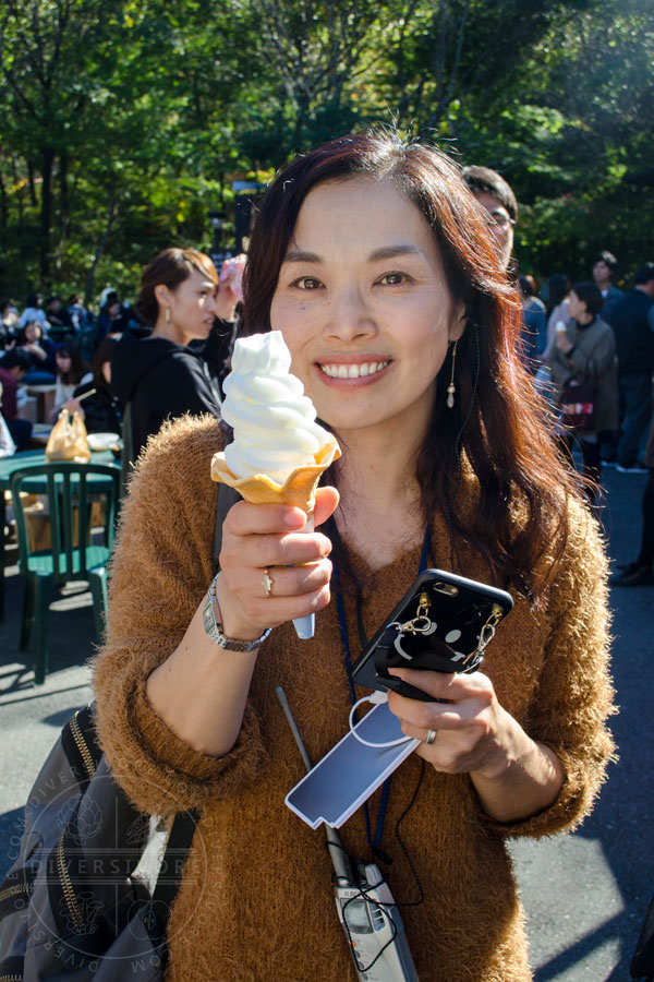 Yuzu ice cream at the Yuzu Hajimaru Festival, Kochi, Japan