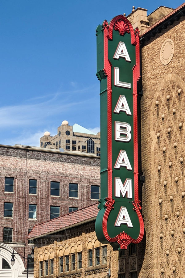 The Alabama Theater in Birmingham, Alabama