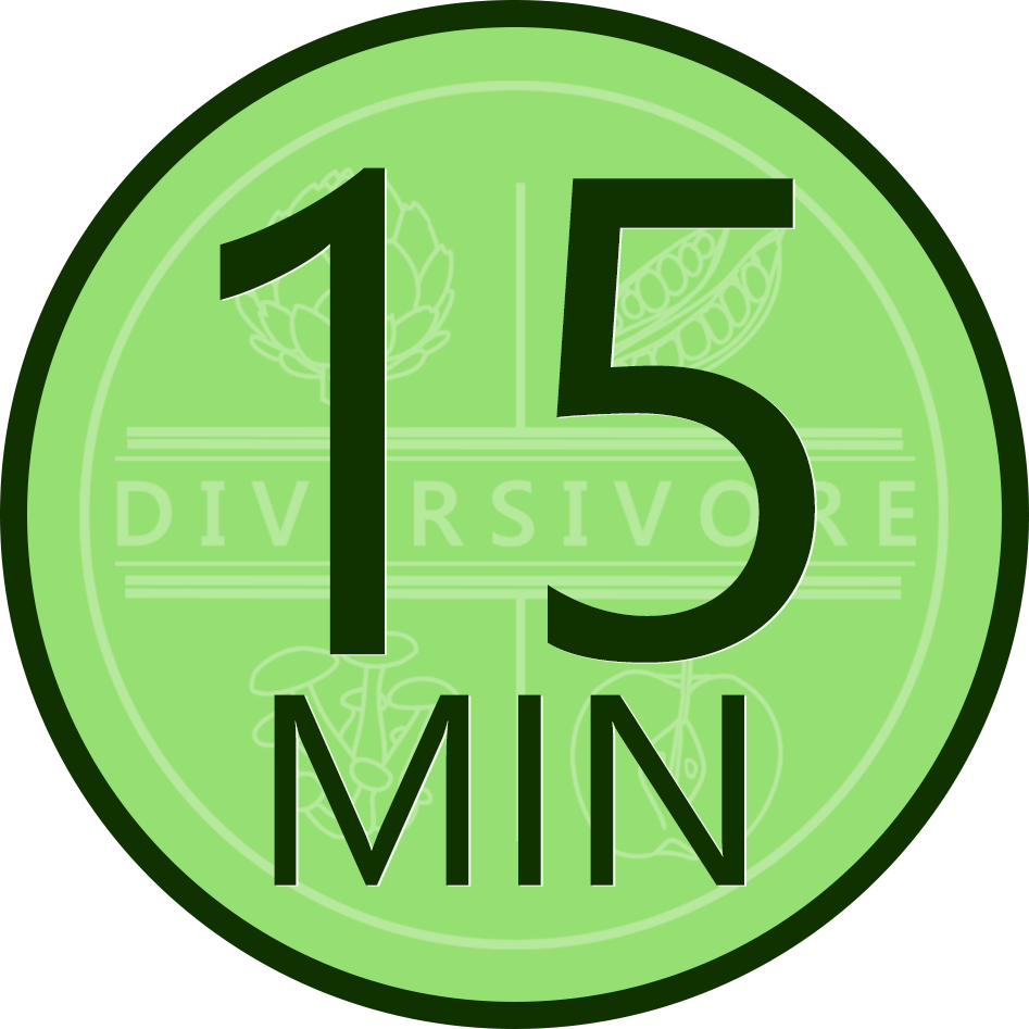 15-minute recipe symbol