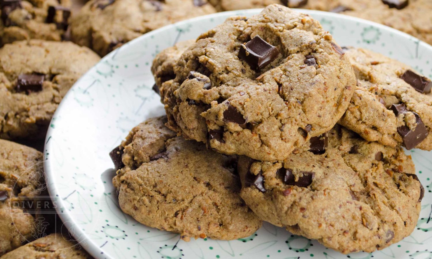 Chocolate chip cookies with brown butter and toasted oats