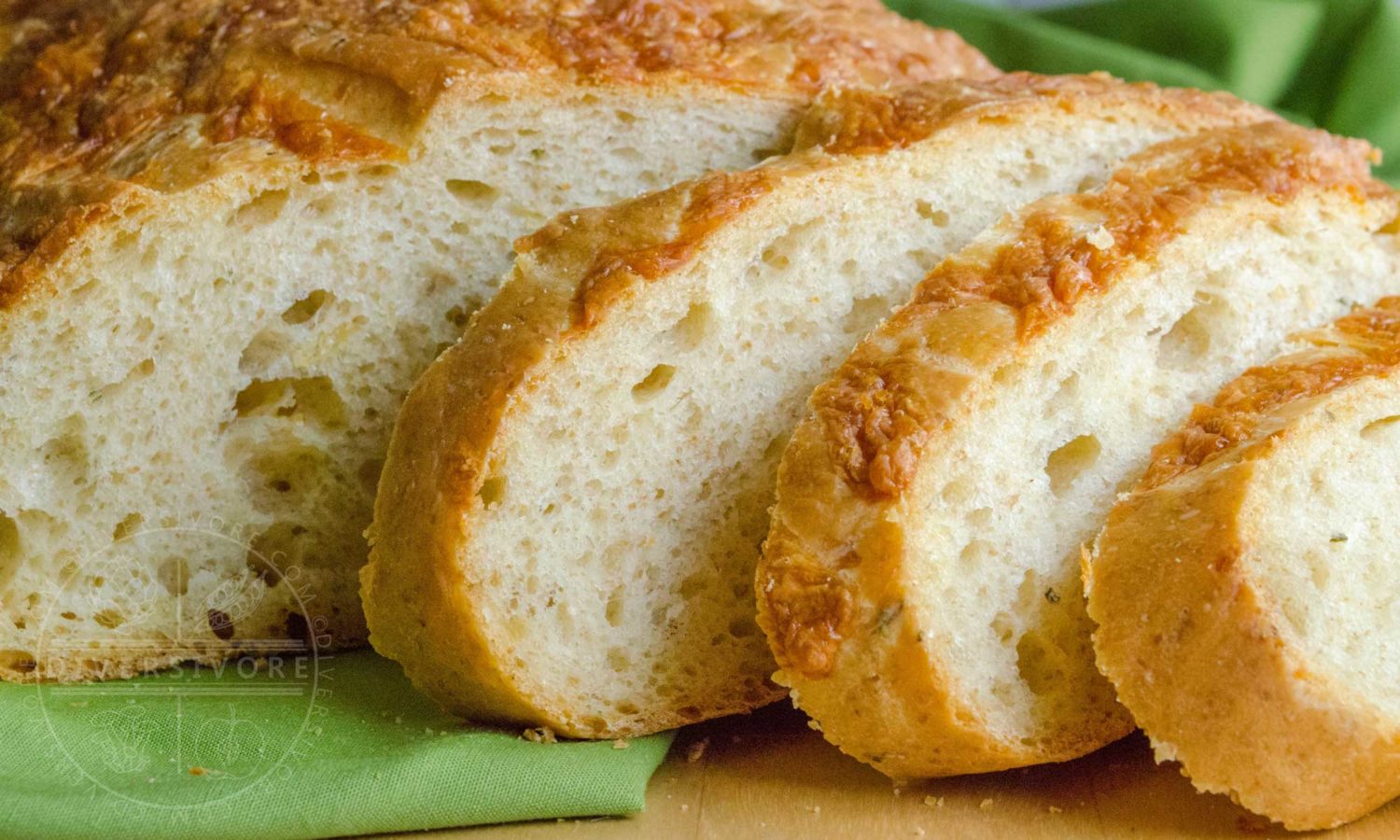 Rosemary Cheddar Bread, sliced