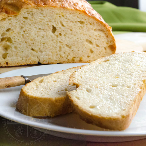 Rosemary Cheddar Bread slices on a plate