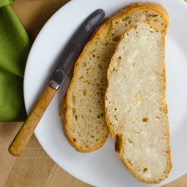 Rosemary Cheddar Bread slices on a plate