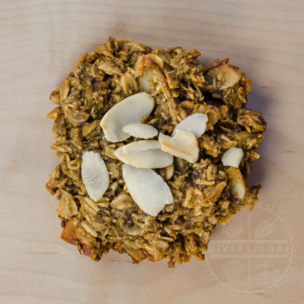 High protein breakfast cookie with coconut and almonds