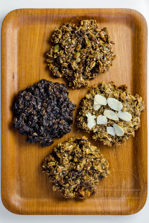 High protein breakfast cookies with four different variation