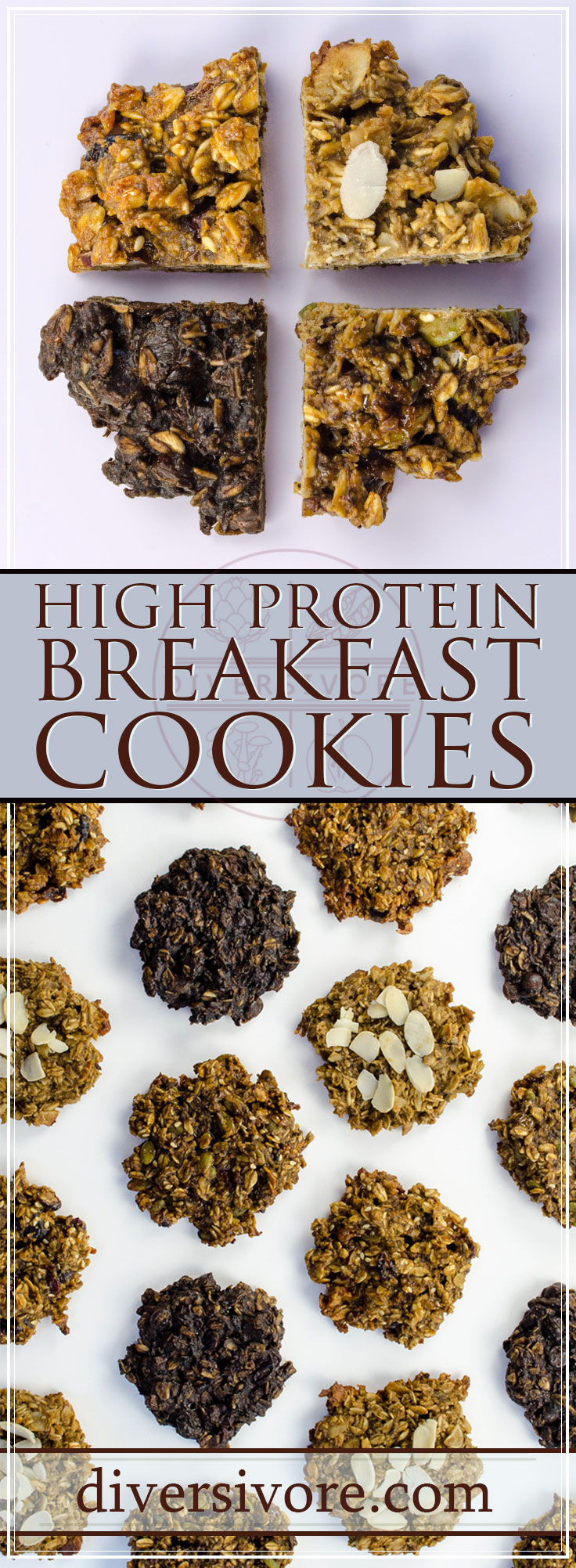 High Protein Breakfast Cookies with Four Variations diversivore