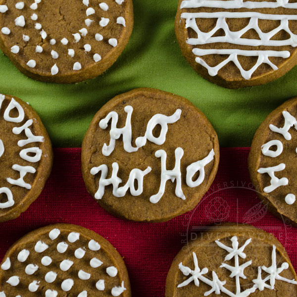 Gingerbread shortbread cookies
