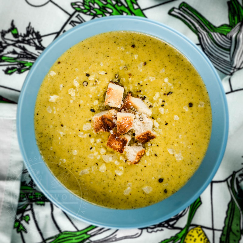 Healthier Broccoli Cheddar Soup
