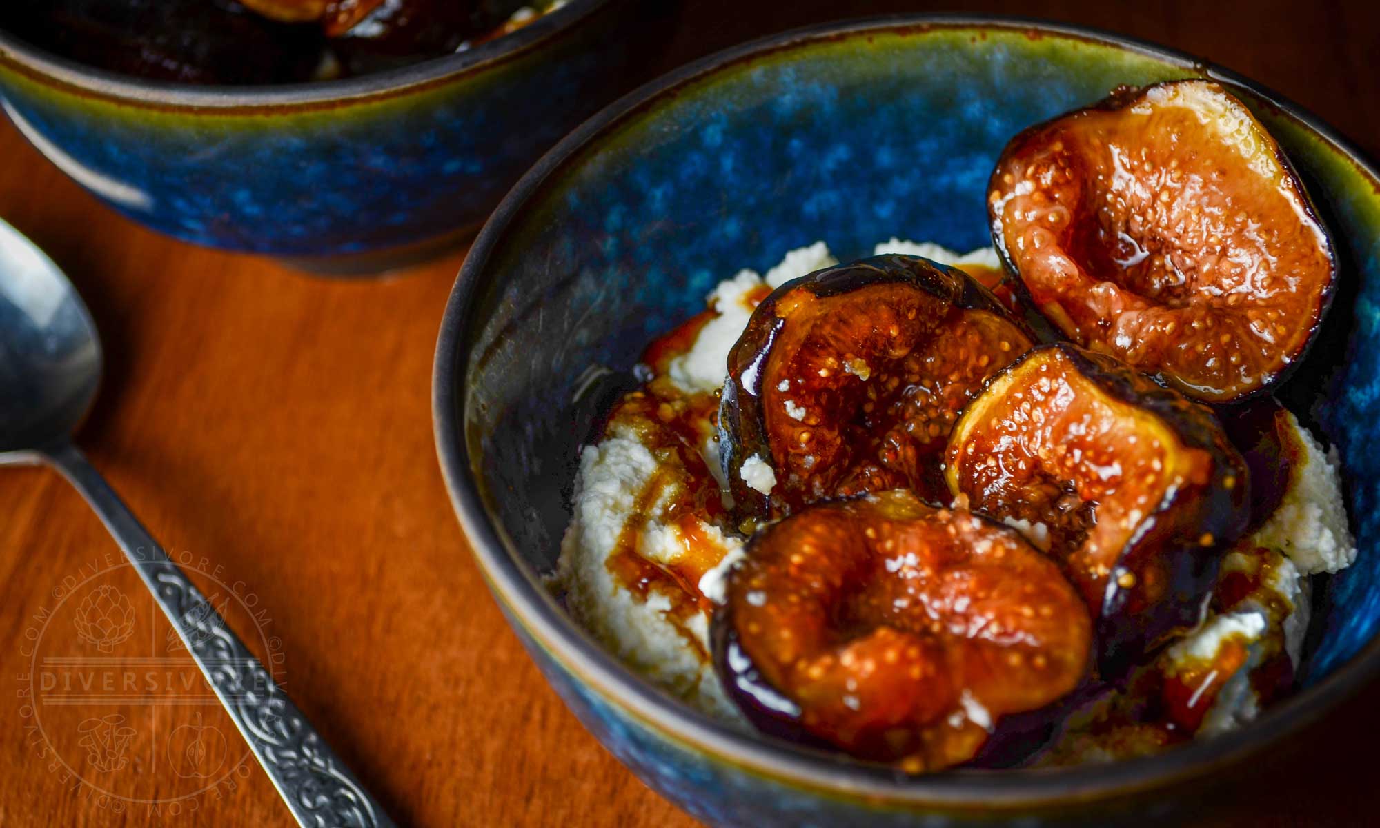 Featured image for “Mission Figs with Whisky Caramel and Ricotta”