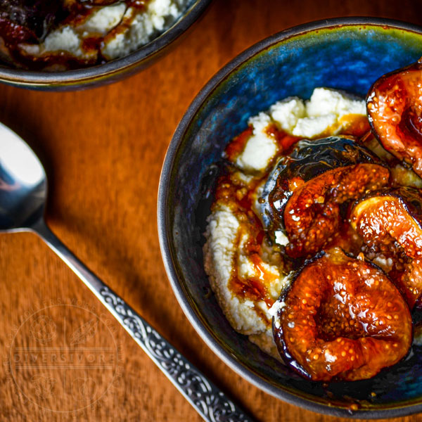 Ricotta and Figs with Whisky Caramel