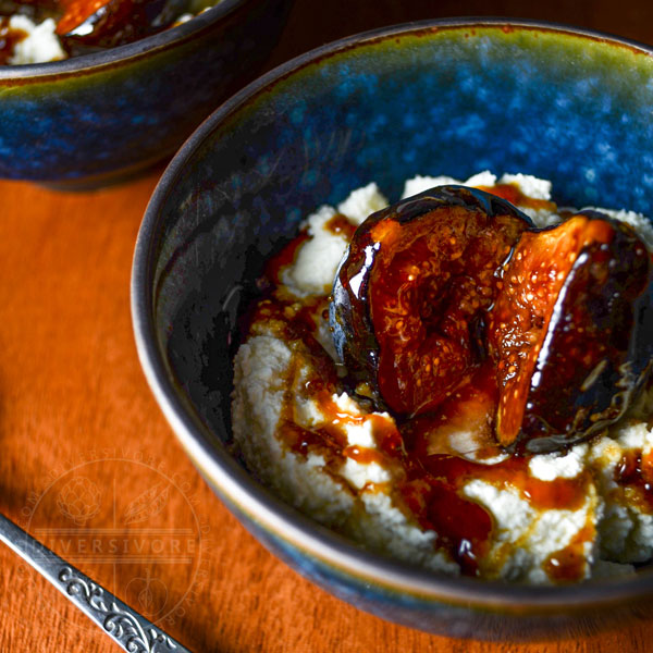 Ricotta and Figs with Whisky Caramel