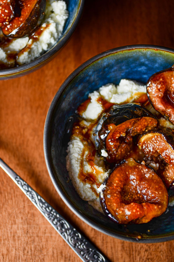 Ricotta and Figs with Whisky Caramel